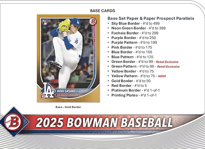 2025 Bowman Baseball Trading Card Blaster Box