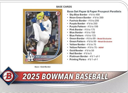 2025 Bowman Baseball Trading Card Blaster Box