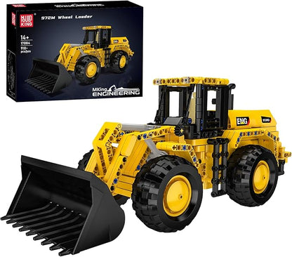 Mould King 17084 Wheel Loader Building Block Set Engineering Vehicle Toy to Build Bulldozer Model as Collectible and Display (910 Pieces)