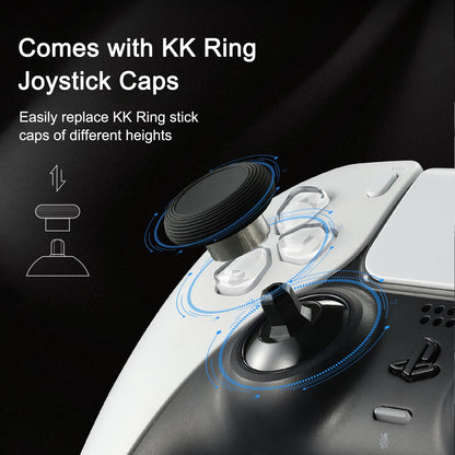 AKNES GuliKit TMR Electromagnetic Joysticks Replacement for Switch Pro Controller, Thumbstick Grips for Switch Pro Controller, Thumbstick Caps Included