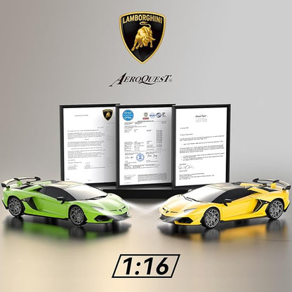 Remote Control Car for Lamborghini Officially Licensed 1:16 Scale Lambo Hobby Rc Cars with Headlight 2.4GHz Race Car Toys for Boy Girl 4-12 Years Old 12Km/h Birthday Gift