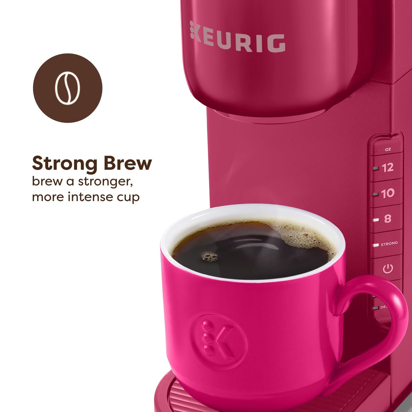 Keurig K-Express Single Serve K-Cup Pod Coffee Maker, 3 Brew Sizes, Strong Button Feature, 42oz Removable Reservoir, Black