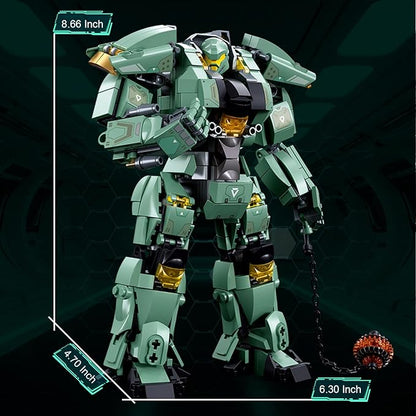 Mech Building Set Annihilation Ranger Warrior Robot Action Figure Building Toys for Adults Compatible with Lego Mech Set 542 PCS