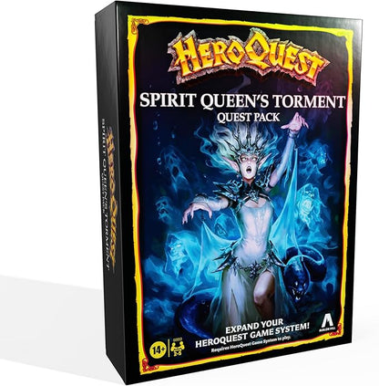 Avalon Hill HeroQuest Spirit Queen's Torment Quest Pack Requires HeroQuest Game System to Play Dungeon Crawler Games Ages 14+ 2-5 Players Strategy Games