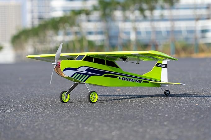 Balsa Wood Airplane Kits T05 Vogee-08 Training Plane 32 Wingspan Laser Cut Unassembled RC Flying Model Aircraft to Build for Adults (KIT+Motor+ESC+Servo+Prop+Flim Pack)