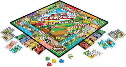 MasterPieces Kids &amp Family Board Games - Old MacDonald's Farm Opoly Jr. - Officially Licensed Board Games for Kids &amp Family