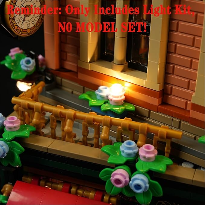 LED Light Set Compatible with Lego 10350 Tudor Corner Icons Building Blocks Model - Model Set NOT Included