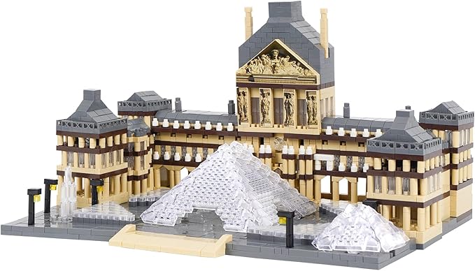 Architecture Louvre Micro Building Blocks Set 3377 PCS World Famous Architectural Model Educational Toys Building Bricks
