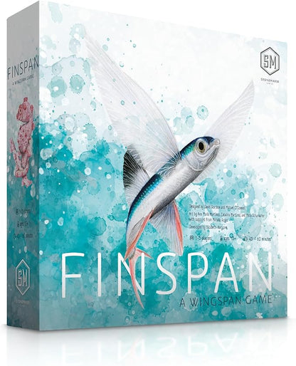 Stonemaier Games: Finspan - A Wingspan Game by David Gordon &amp Michael O’Connell | A Relaxing Strategy Board Game About Collecting Fish and Ocean Diving for Adults and Family | 1-5 Players 60 Mins