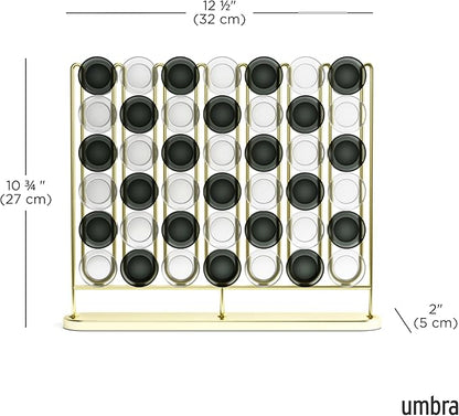 Umbra STAX Four-in-a-Row Game Brass
