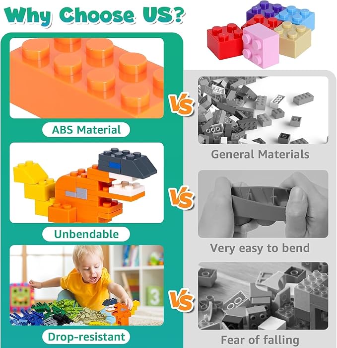 2000 Pieces Building Bricks Building Bulks Blocks with 1 Packs 24x24 Studs Sticky Plates400PCS Flowers and Tree/Grassland Creative Toy Blocks Compatible with All Major Brands 14 Shape/18 Color