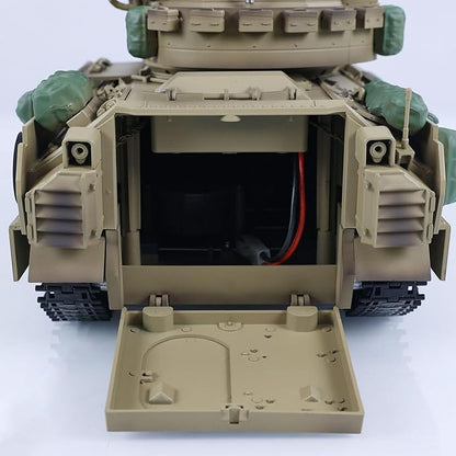 US in Stock 1/16 TD RC Battle Tank Plastic for M2A2 Bradley RC Electric Infantry Fighting Vehicle Model 320°Turret Rotation Light Sound Smoke Unit BB Shooting Airsoft Tank(Basic-Edition)