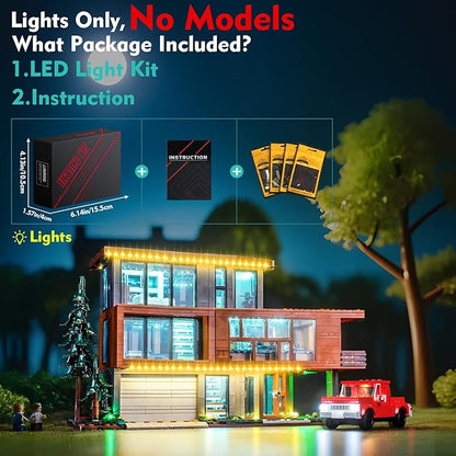 Light kit Compatible with Lego Twilight The Cullen House - No Model Only Light LED Lighting Accessories Compatible with Lego The Twilight Zone. Karen's House 21354 (Standard Version)
