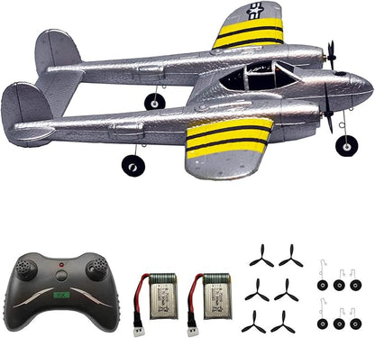 RC Plane Remote Control Airplane RTF 2.4GHz 2CH Radio Control P38 Lighting Aircraft for Beginner