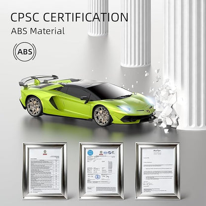 Lamborghini Remote Control Car 1:24 Scale Electric Sport Racing Hobby Toy Car Lamborghini Model Vehicle for Boys Girls Birthday Gifts Green