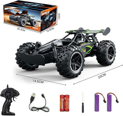 Remote Control Car RC Cars for boys age 8-12 Toys Cars for boys age 4-7 1:18 2.4Ghz Monster RC Truck Toys for Girls Off Road RC Crawler Easter Basket Stuffers Gifts for Kids(Black green)