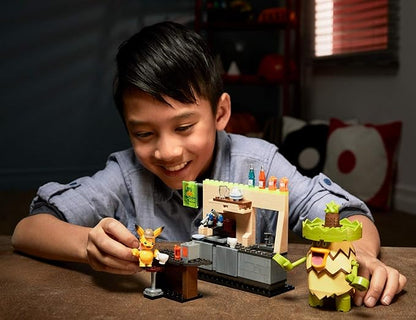 Mega Construx Pokemon Detective Pikachu Hi-hat Café Construction Set with Character Figures Building Toys for Kids (328 Pieces)