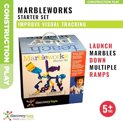 Discovery Toys MARBLEWORKS Marble Run Starter | Kid-Powered Learning | STEM Educational Building Block Toy Learning &amp Childhood Development 5 Years Old and Up