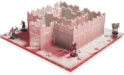 Monster Adventure Terrain 3D Interchangeable Builder System - 195pc PAINTABLE Palisade w Base- Build Modular Worlds in a Snap &amp Elevate Your Campaign- Compatible with DND Dungeons &amp Dragons
