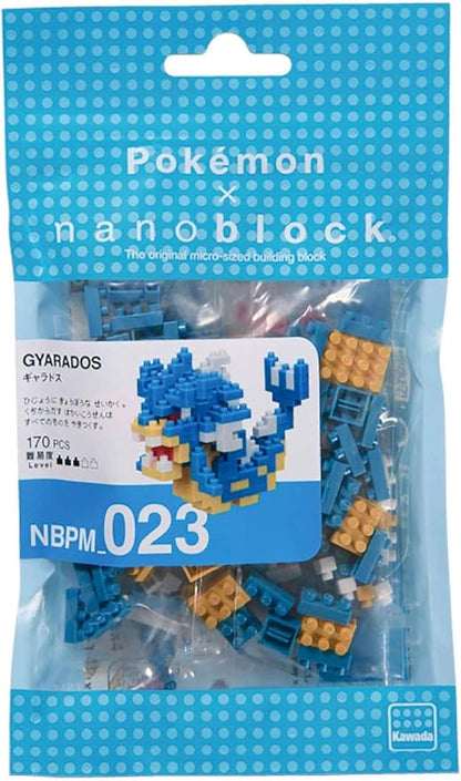 3 Set Nanoblock Bundle - Gyarados Charizard and Pikachu - Adjustable Pokemon Characters (Japan Import)