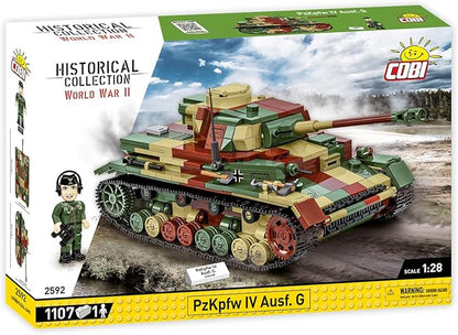 COBI Historical Collection WWII PzKpfw IV Ausf. G Tank Building Set 1107 Pieces