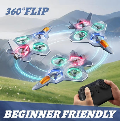 4DRC RC Planes Remote Control Airplanes with 3 Batteries Foam Remote Control Planes for Kids Adults Beginners 4-7 8-12 12-16 Remote Control Helicopter Fighter Jet Drones for Kids Adults 360° Flip