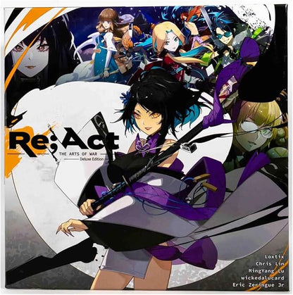 ReACT - The Arts of War - Board Game for 2 Players | 15-30 Mins Playtime | Original Anime Manga Artstyle | 1 vs 1 Fighting Dueling Card Game (Deluxe Edition)