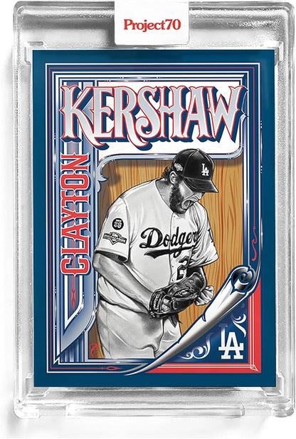 MLB Topps Project70 Card 207 | 1962 Clayton Kershaw by Mister Cartoon
