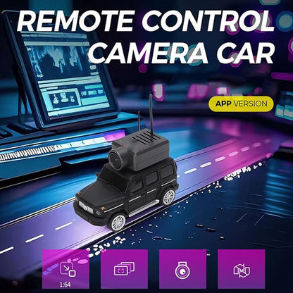 FOSA Mini RC Car 1:64 Remote Control Car with HD FPV Camera and Ambient Lights 3 Speed Modes for Indoor Racing and Social Play