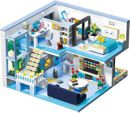 Friends House Building Block Set Pets Collection Small Brick Model Set Creative Mini Toy Building Sets Children’s Day Birthday for Teens Kids Boys Girls 8+ 1235 PCS