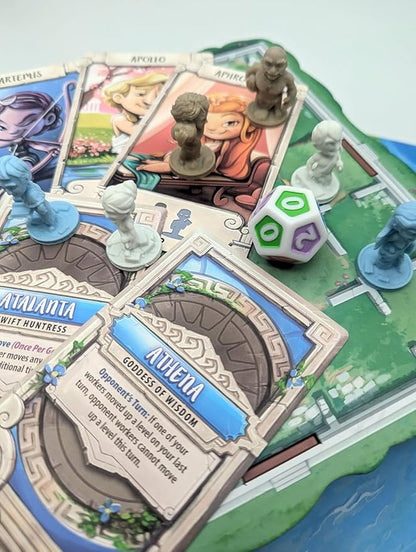 Santorini: Second Edition Board Game – 2–4 Player Greek Strategy Game with 3D Towers &amp God Powers