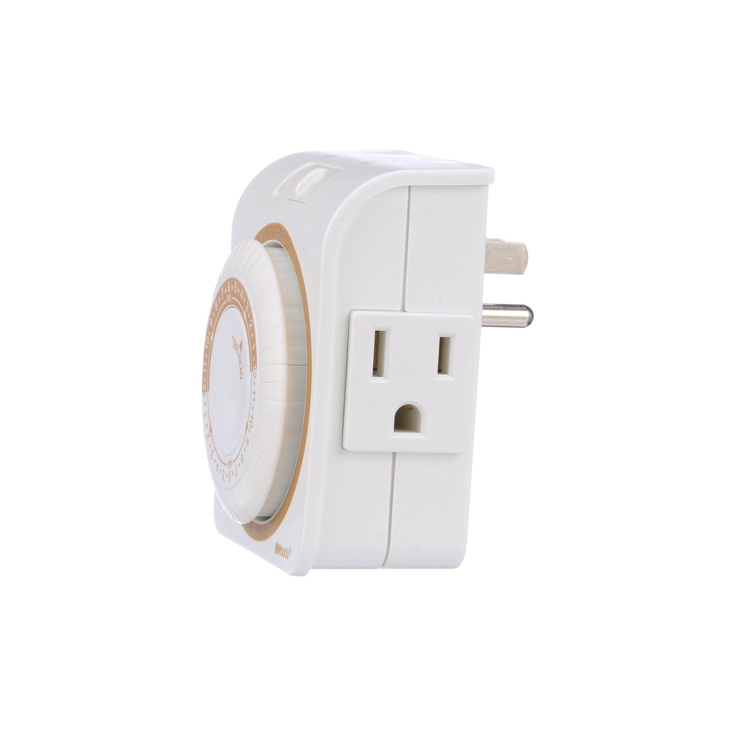 Woods 50001WD Indoor 24-Hour Heavy Duty Plug-In Mechanical Timer; 1 Grounded Outlet