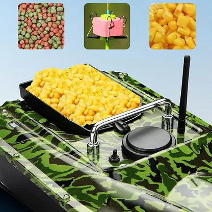 RC Bait Boat for Fishing – 547-Yard Range 2KG Load Auto Return Long Battery Life – Perfect for Carp Fishing (Camo Green)