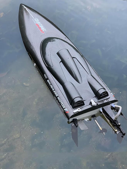 RTR 25.5Inches FT011 Large Brushless Remote Control Boat RC Speed Watercraft 2.4G 4WD 30MPH for 14Y+ Hobby Adult (1-Battery)