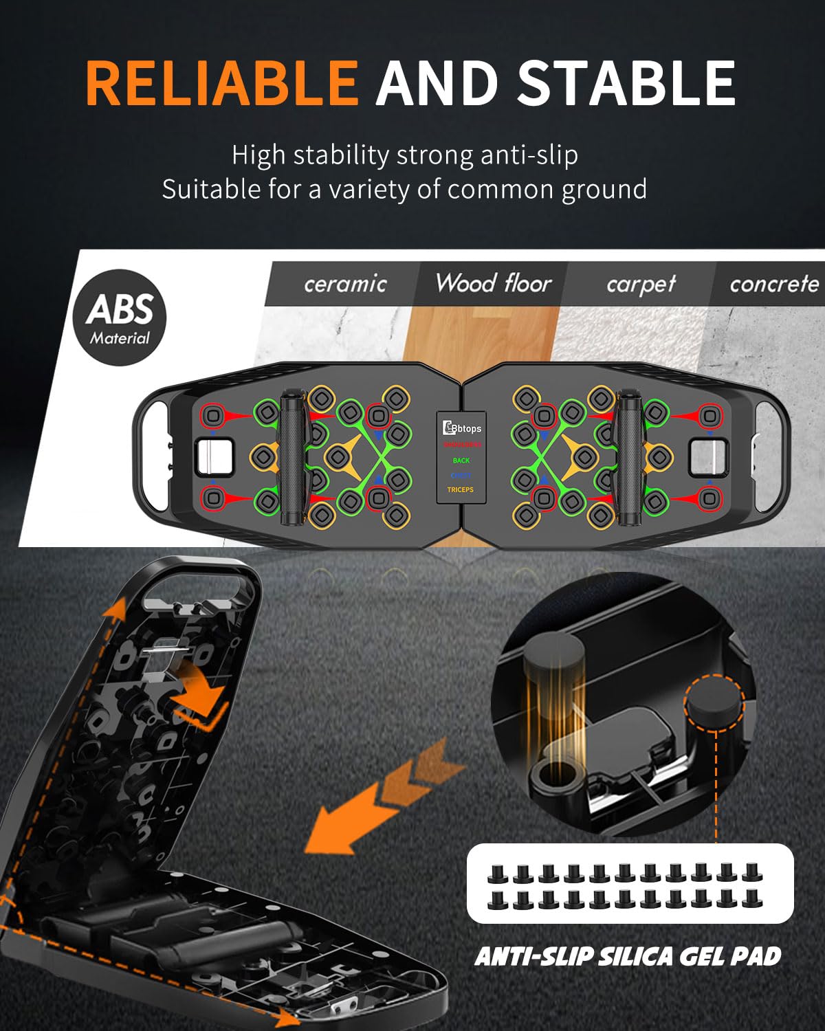 Push UP Board, Pilates Bar & Fitness Accessories, 25 in 1 Foldable Push up Bar at Home Gym, Workout Exercise Professional Push Up Strength Training Equipment for Man and Women