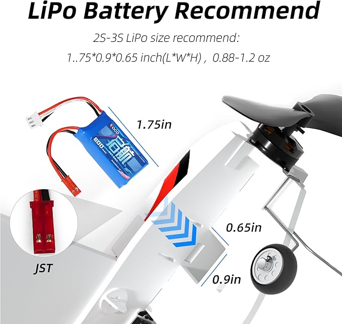 Radiolink A560 Plug &amp Play (PNP) 3D RC Airplane 580mm Wingspan with 6 Flight Modes 4 Channels Gyro Byme-A Flight Controller Brushless Motor&ampESC for Beginner &amp Experienced (No Radio/Recei