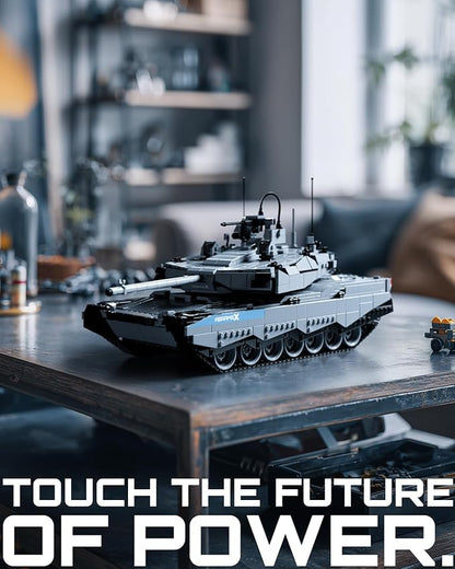 Nifeliz Military Abrams-X Tank Model Set Modern Army Main Tank Building Set for Adults to Build and Collection Display Model for Military Enthusiasts (2136 PCS NF10300)