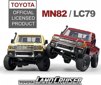 MN-82 1/12 Scale RC Rock Crawler Truck 4x4 Off-Road Remote Control Car with 2.4GHz Remote &amp Dual 1200mAh Batteries - Ideal Gift for Birthday/Christmas/Halloween (Ages 8+)
