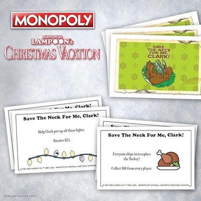 Monopoly National Lampoons Christmas Vacation Featuring Themed Tokens Squirrel Egg Nog Glass Chainsaw &amp More 2-6 Players Ages 15+ Play Time 60+ Officially Licensed National Lampoons Board G