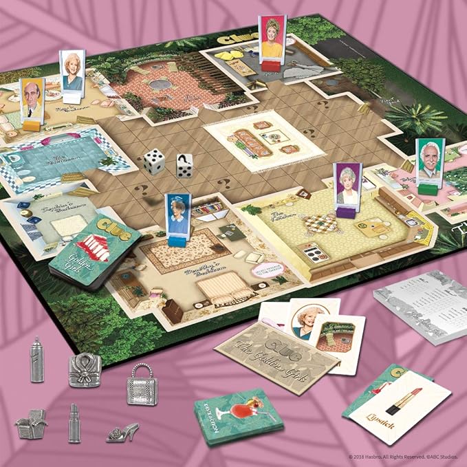 Clue The Golden Girls Board Game | Golden Girls TV Show Themed Game | Solve The Mystery of Who Ate The Lastpiece of Cheesecake |Officially Licensed Golden Girls Merchandise | Themed Clue Mystery Game