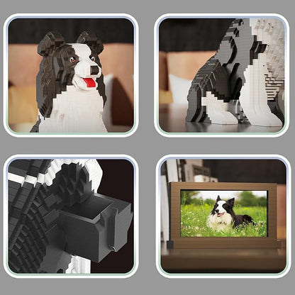 Animal Dog Adorable Pet Collie Building Block Set (3075 Pieces) - Secret Small Storage Box Inside! Ideal Toy for Dog Lovers Kids &amp Adults