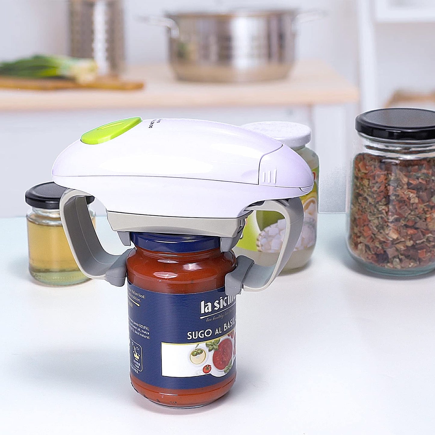 Electric Jar Opener For Seniors With Arthritis,Electric Bottle Opener,Jar Opener For Weak Hands,The Hands Free