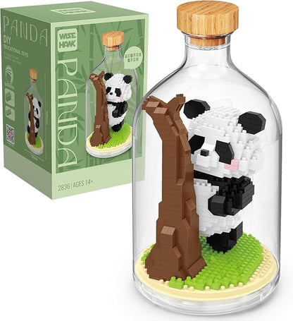 Creative Panda Toy Building SetAdult Mini Animal Friend SetParty Favors Gift for FriendsAnimal Lover Office Home Decor Building Block KitNew Year Easter Birthday Gift for Family(Hiding)