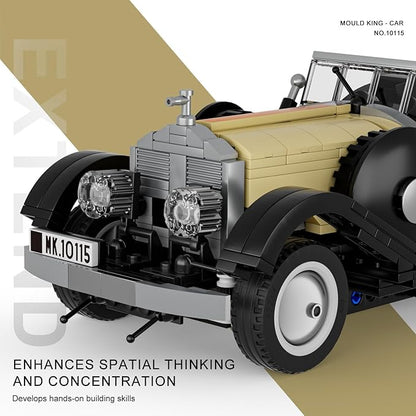 Mould King Vintage Car Collectible Classic Antique Vehicle 10115 Classic Cars Building Sets Retro Car Model Blocks Kits for Aged 14+ and Adults 897 Pieces
