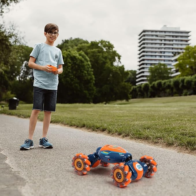 Gesture Sensing RC Stunt Car - Boys Girls Toys Age 6-8-12 4WD Hand Controlled Remote Control Twist Car with Light &amp MusicCool Birthday presents and Ideas Gifts for Kids Age 6 7 8 9 10 11 12 Year
