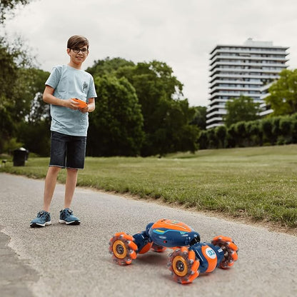 Gesture Sensing RC Stunt Car - Boys Girls Toys Age 6-8-12 4WD Hand Controlled Remote Control Twist Car with Light &amp MusicCool Birthday presents and Ideas Gifts for Kids Age 6 7 8 9 10 11 12 Year