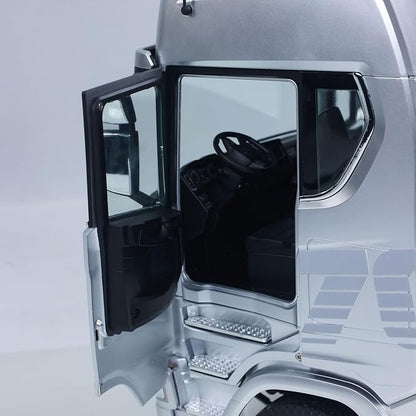 KABOLITE 1/14 6x6 770S 100 RC Tractor Truck Lorry Car 2Speed Gearbox Differential Lock RTR Model for Adult(Silver) Fit with Semi Trailer Flatbed 1502 TH16848 1/14 2Axle Trailer TH01024