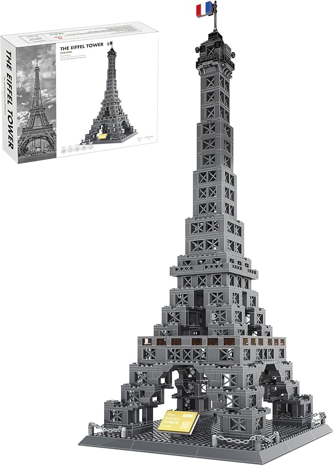 Eiffel Tower Building Set 976 Pieces Paris Architecture Model Kit with French Flag &amp Nameplate Romantic France Landmark Souvenir Gift 3D Construction Puzzle for Adults &amp Teens