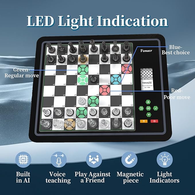 Electronic Chess Set Computer Chess Game Electronic Chess Set Game Chess Sets Games Lovers for Beginners Great Partner for Play and Practice
