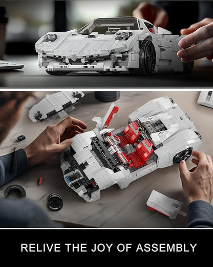 Mould King Sports Car Building Blocks Set Classic Racing Model Car Kits Collectible Supercar Building Set to Build Construction Toys Gifts for Teens Adults(1423 PCS)